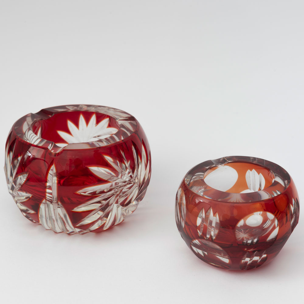 Cenicero de cristal francés