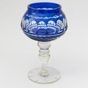 Copa de Vino de Cristal Azul